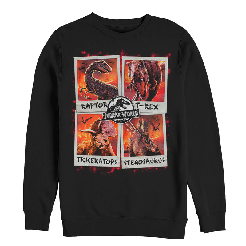 Men's Jurassic World: Fallen Kingdom Fire Polaroid Sweatshirt