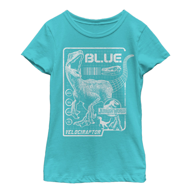Girl's Jurassic World: Fallen Kingdom Blue Details T-Shirt
