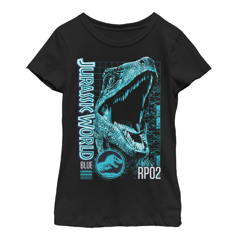 Girl's Jurassic World: Fallen Kingdom Blue Portrait T-Shirt