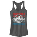 Junior's Jurassic World: Fallen Kingdom 4th of July Logo Racerback Tank Top