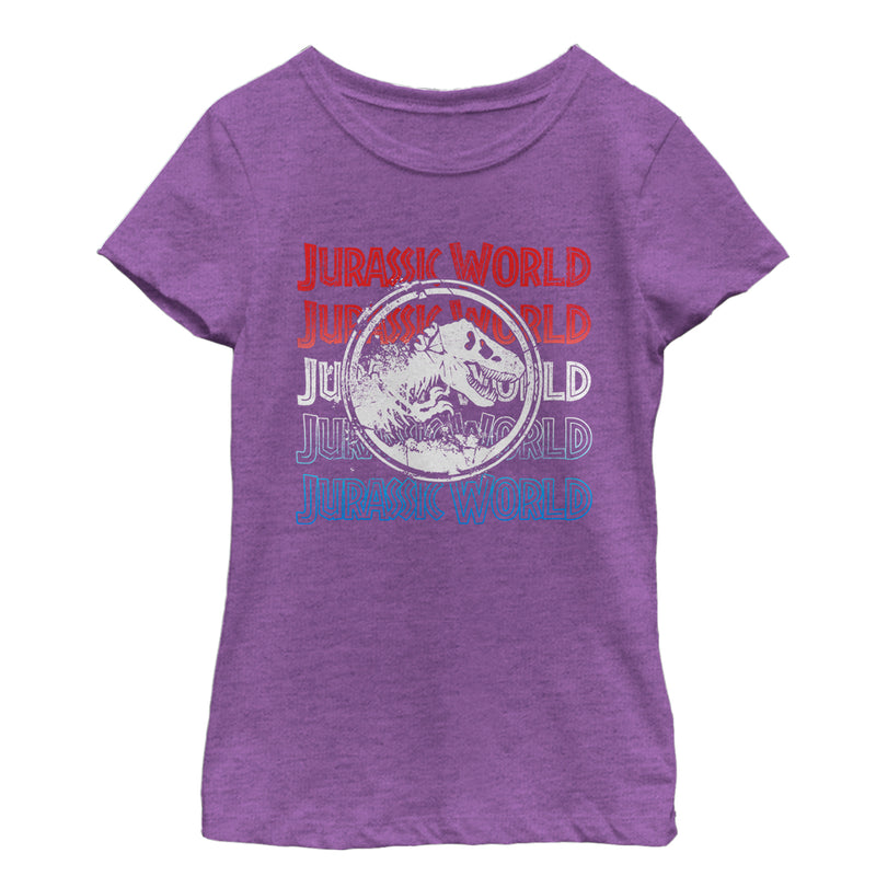 Girl's Jurassic World: Fallen Kingdom 4th of July Logo T-Shirt