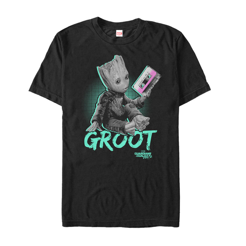 Men's Marvel Guardians of the Galaxy Vol. 2 Groot Mix Tape T-Shirt