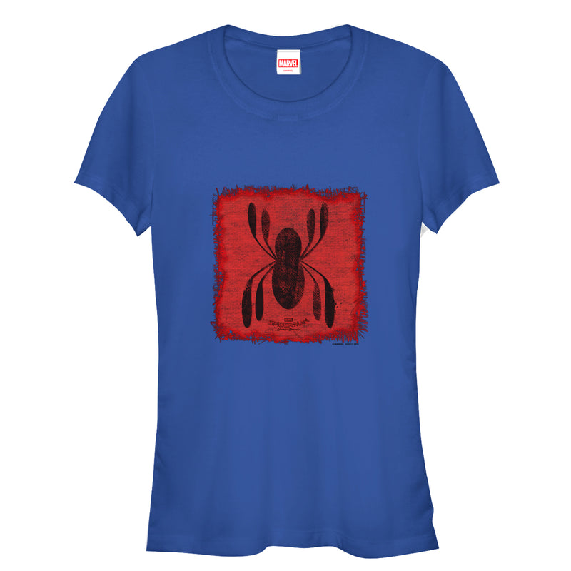 Junior's Marvel Spider-Man: Homecoming Logo Patch T-Shirt