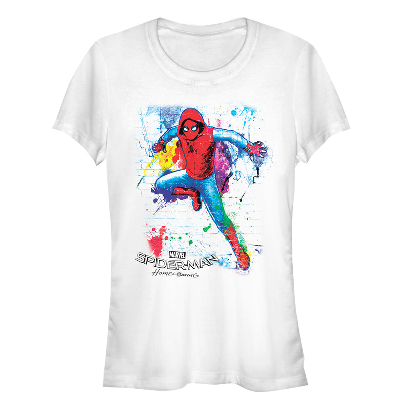 Junior's Marvel Spider-Man: Homecoming Paint Splatter T-Shirt
