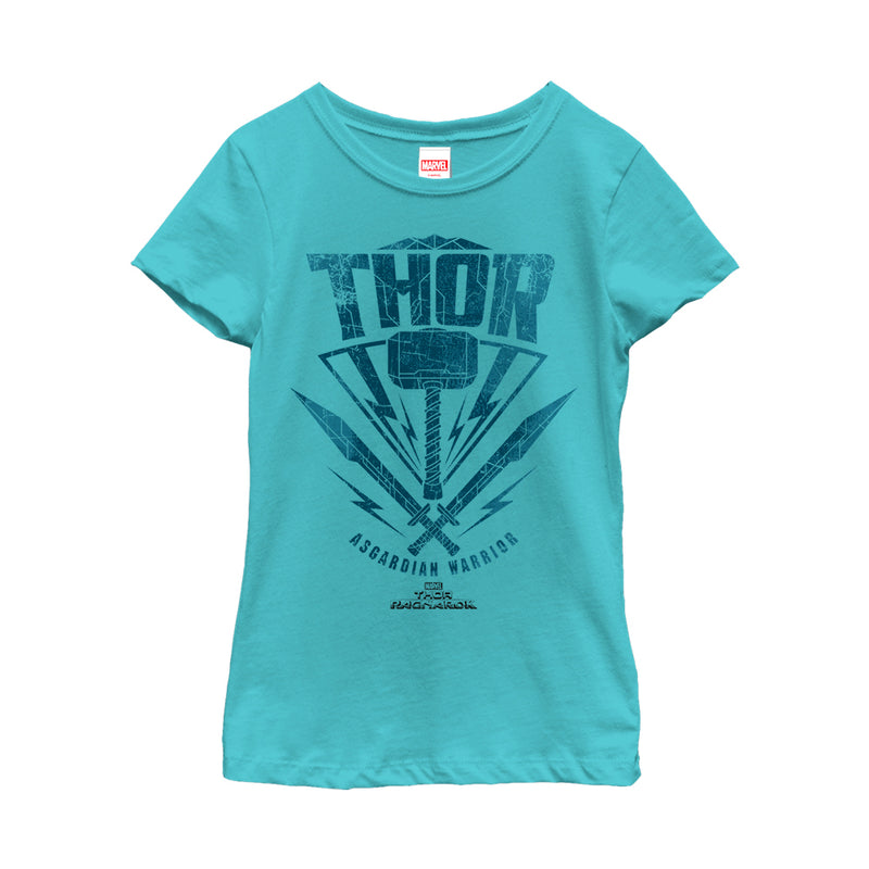 Girl's Marvel Thor: Ragnarok Asgardian Warrior Hammer T-Shirt