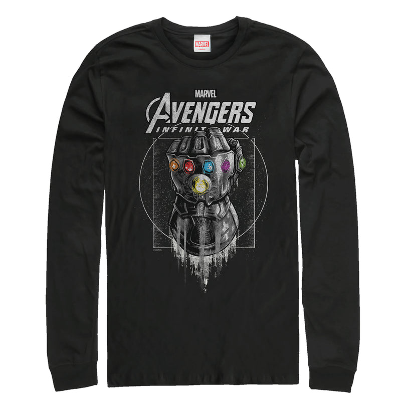 Men's Marvel Avengers: Avengers: Infinity War Gauntlet Drip Long Sleeve Shirt