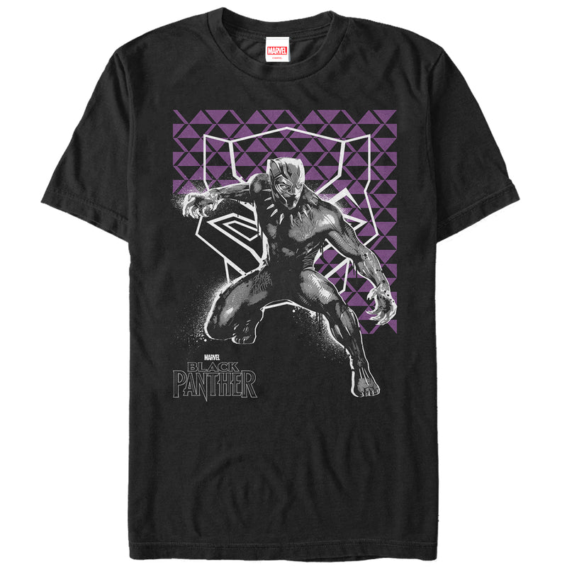 Men's Marvel Black Panther 2018 Geometric Pattern T-Shirt