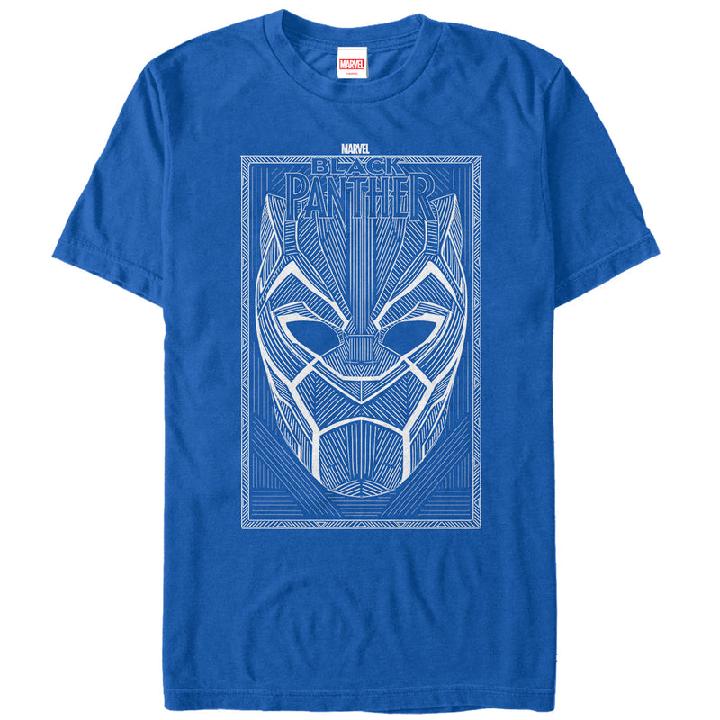 Men's Marvel Black Panther 2018 Line Pattern T-Shirt