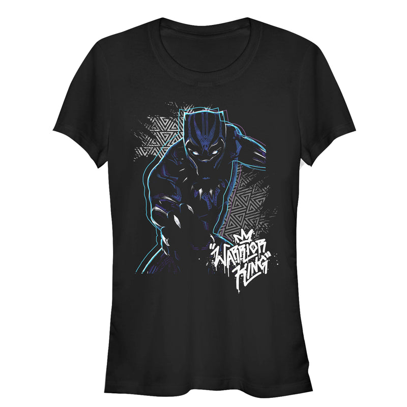 Junior's Marvel Black Panther 2018 Triangle Pattern T-Shirt