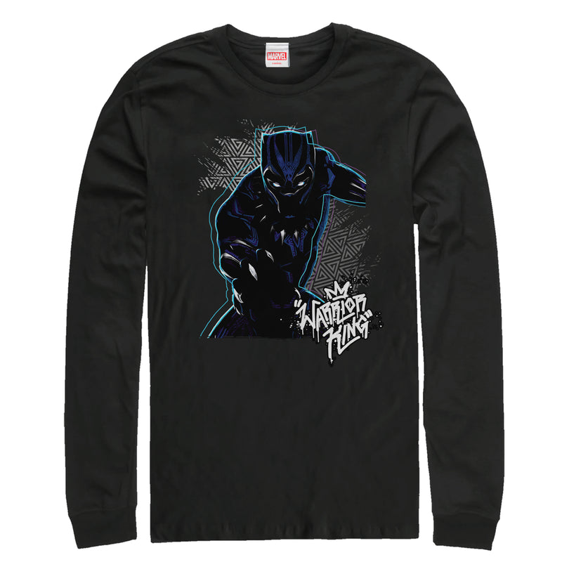 Men's Marvel Black Panther 2018 Triangle Pattern Long Sleeve Shirt