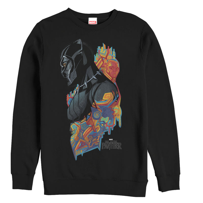 Men's Marvel Black Panther 2018 Artistic Pattern Sweatshirt