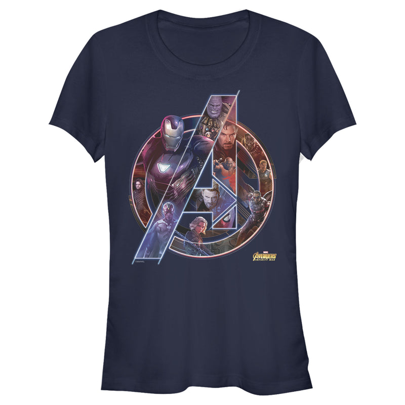 Junior's Marvel Avengers: Infinity War Logo T-Shirt