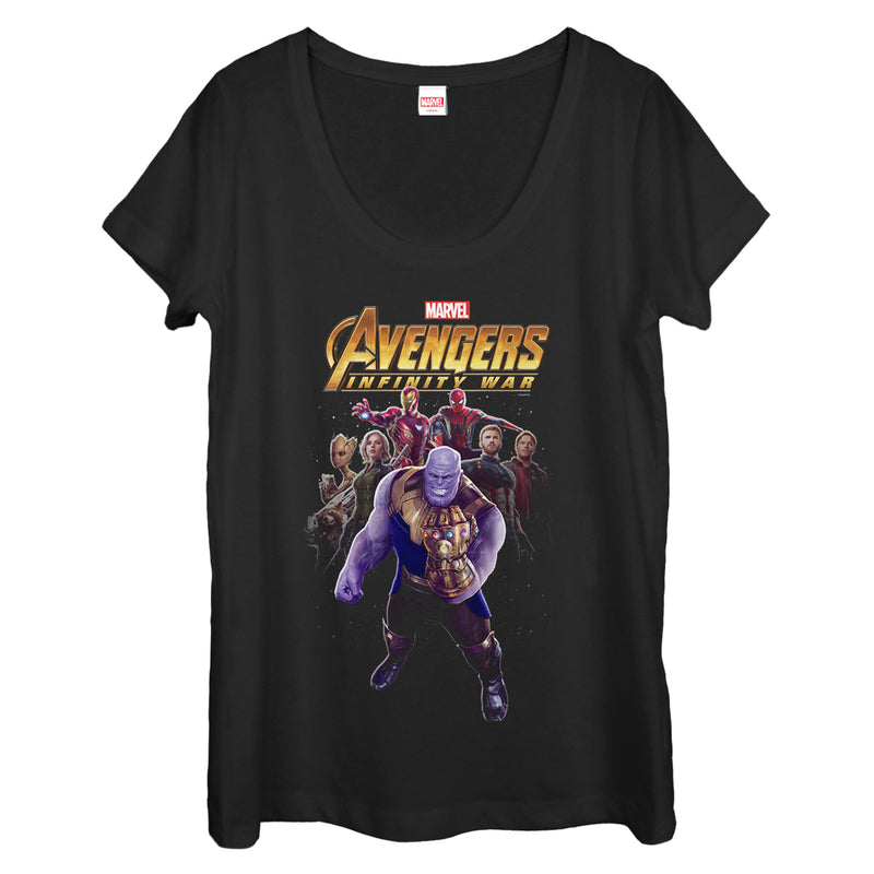 Women's Marvel Avengers: Infinity War Thanos Entourage Scoop Neck