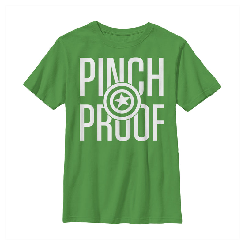 Boy's Marvel Captain America Shield Pinch Proof St. Patrick's T-Shirt
