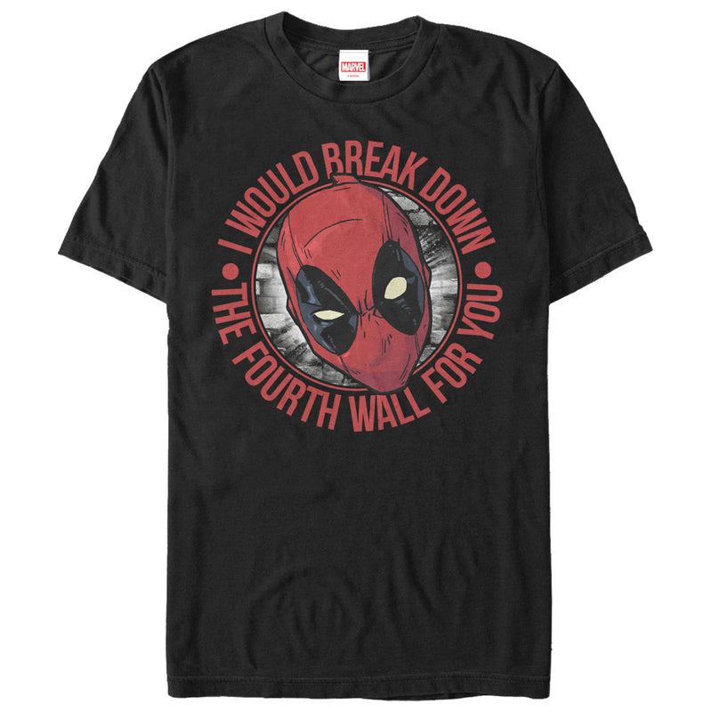 Men's Marvel Deadpool Break the Fourth Wall for You T-Shirt