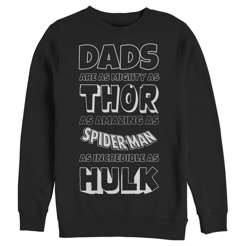 Men's Marvel Father's Day Avengers Dad Traits Sweatshirt