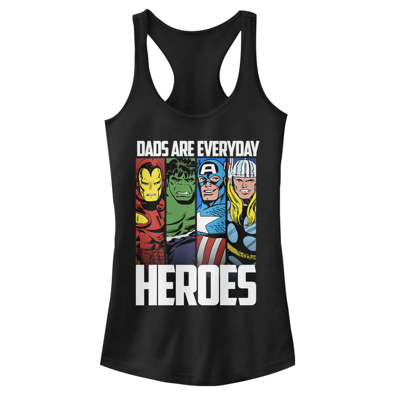Junior's Marvel Father's Day Avengers Everyday Heroes Racerback Tank Top