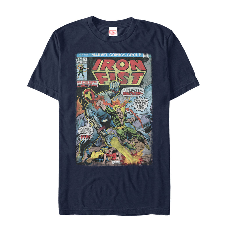 Men's Marvel Iron Fist vs Atomic Man Comic T-Shirt