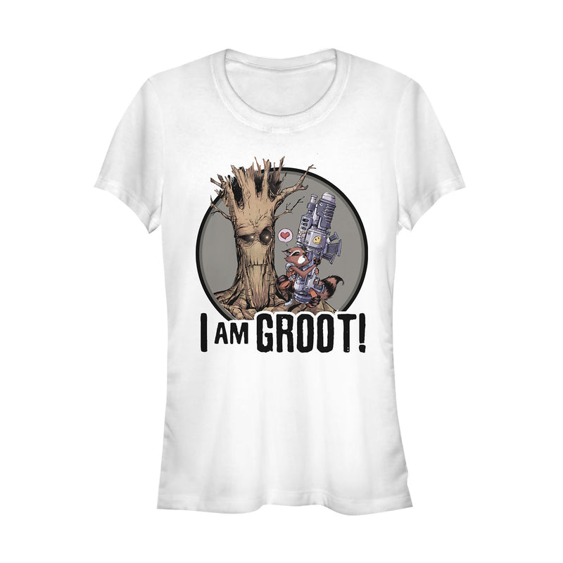 Junior's Marvel Guardians of the Galaxy Groot Love T-Shirt