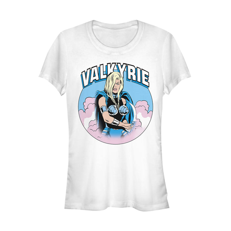 Junior's Marvel Valkyrie Cartoon T-Shirt