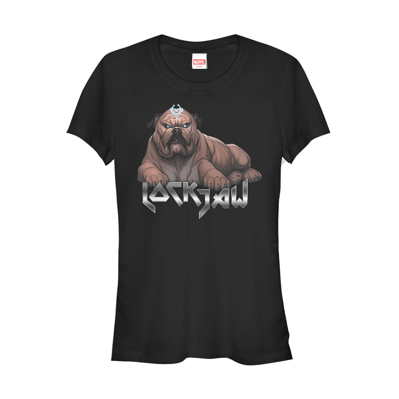 Junior's Marvel Inhumans Grumpy Lockjaw T-Shirt