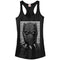 Junior's Marvel Black Panther Striped Profile Racerback Tank Top