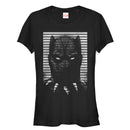 Junior's Marvel Black Panther Striped Profile T-Shirt