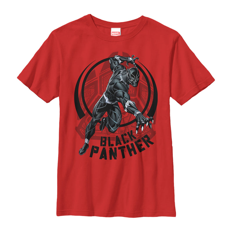 Boy's Marvel Black Panther Circle Claw T-Shirt