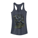 Junior's Marvel Black Panther Mask Outline Racerback Tank Top