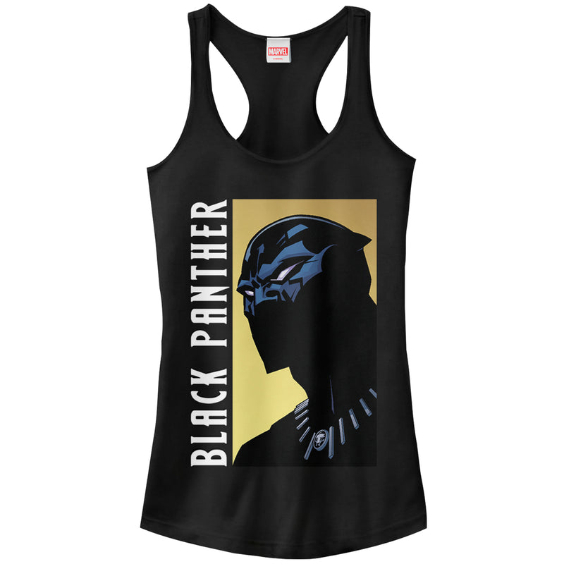 Junior's Marvel Black Panther Fierce Expression Racerback Tank Top