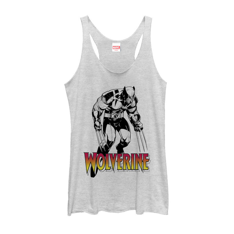 Women's Marvel X-Men Wolverine Grayscale Racerback Tank Top