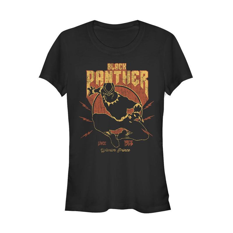 Junior's Marvel Black Panther Warrior Prince Bolt T-Shirt