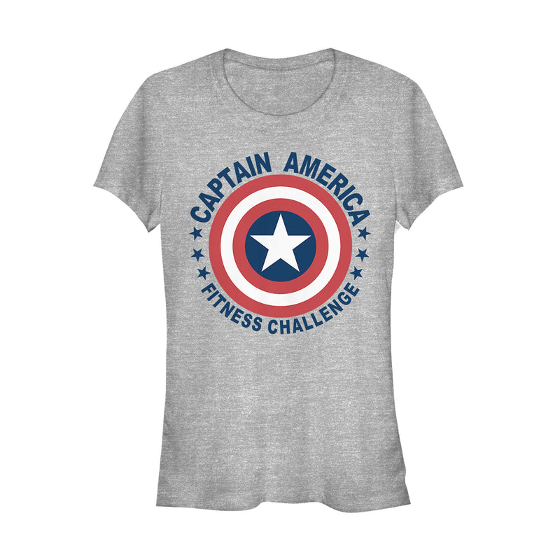 Junior's Marvel Captain America Fitness Shield T-Shirt