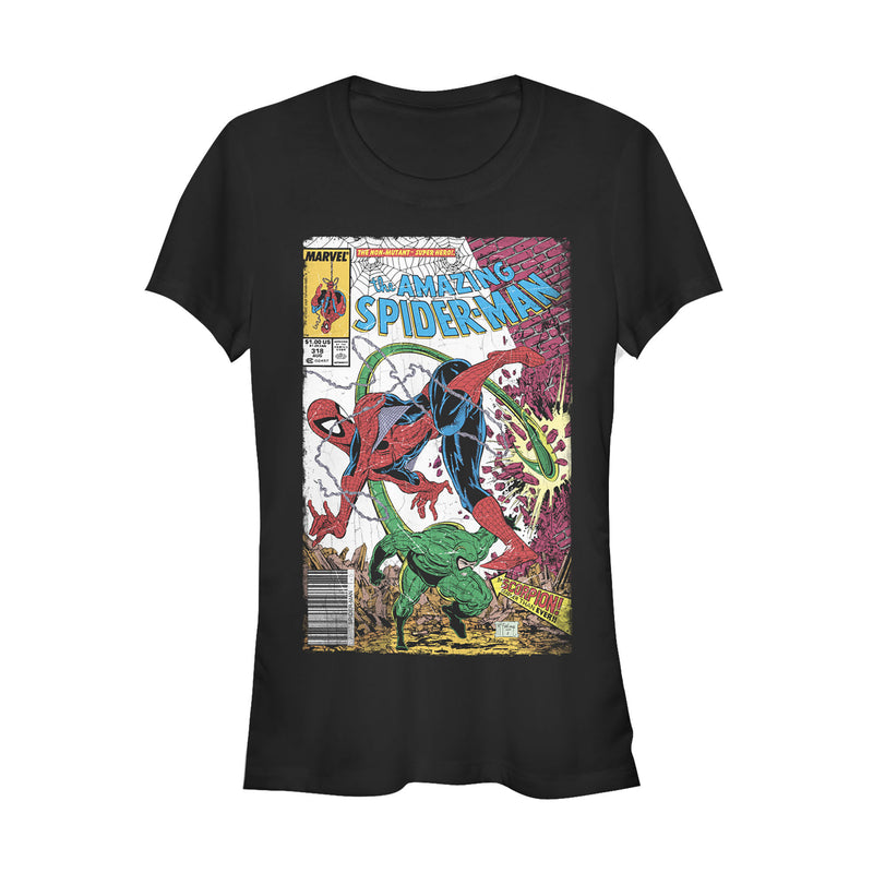 Junior's Marvel Spider-Man vs Scorpion Comic Book T-Shirt