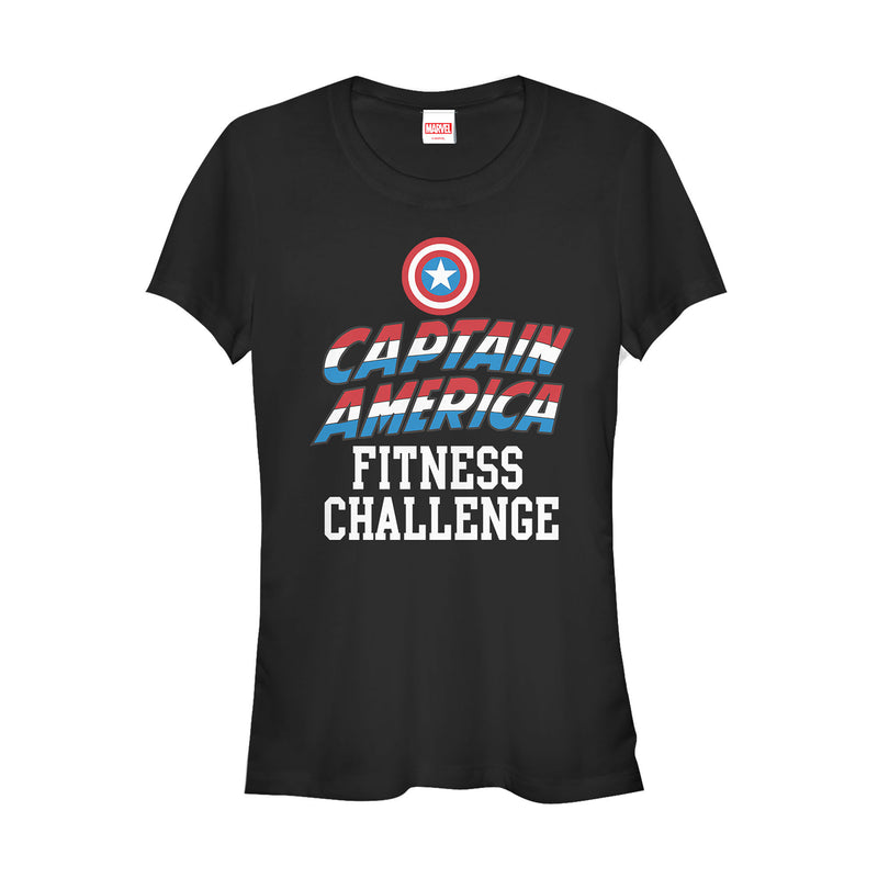 Junior's Marvel Captain America Fitness Ready T-Shirt