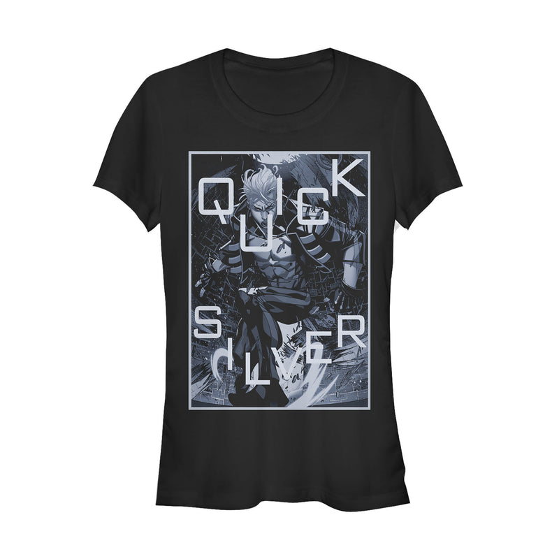 Junior's Marvel X-Men Quicksilver Portrait T-Shirt