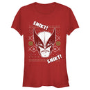 Junior's Marvel X-Men Wolverine Snikt Ugly Sweater T-Shirt