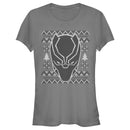 Junior's Marvel Ugly Christmas Panther Mask T-Shirt