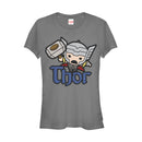 Junior's Marvel Cartoon Kawaii Thor T-Shirt