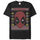 Men's Marvel Ugly Christmas Deadpool Mask T-Shirt