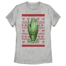 Women's Marvel Ugly Christmas Guardians of the Galaxy Groot Portrait T-Shirt