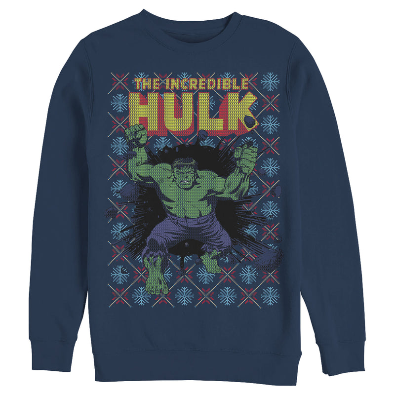 Men's Marvel Hulk Smash Holiday Ugly Sweater Sweatshirt