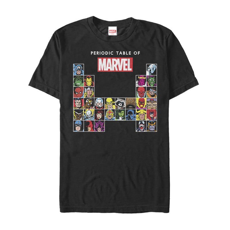 Men's Marvel Periodic Table of Heroes T-Shirt