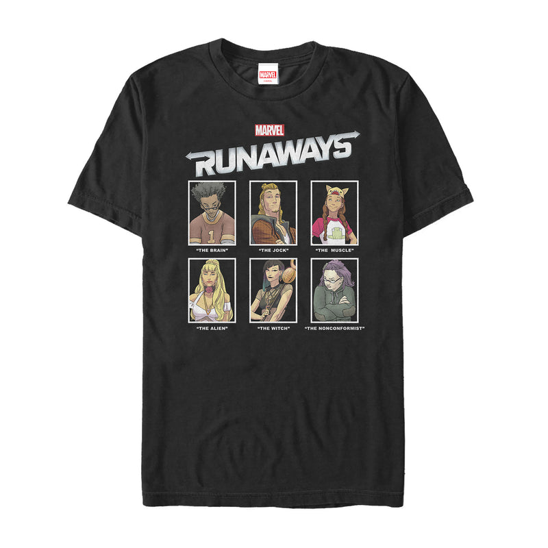 Men's Marvel Runaways Yearbook Portrait T-Shirt