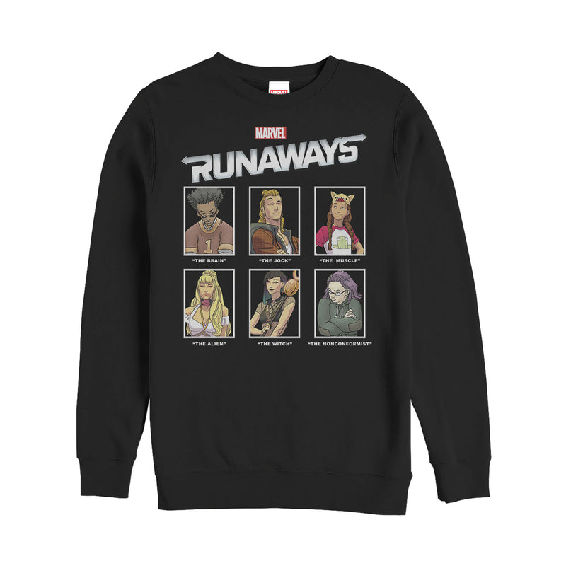 Men's Marvel Runaways Yearbook Portrait Sweatshirt