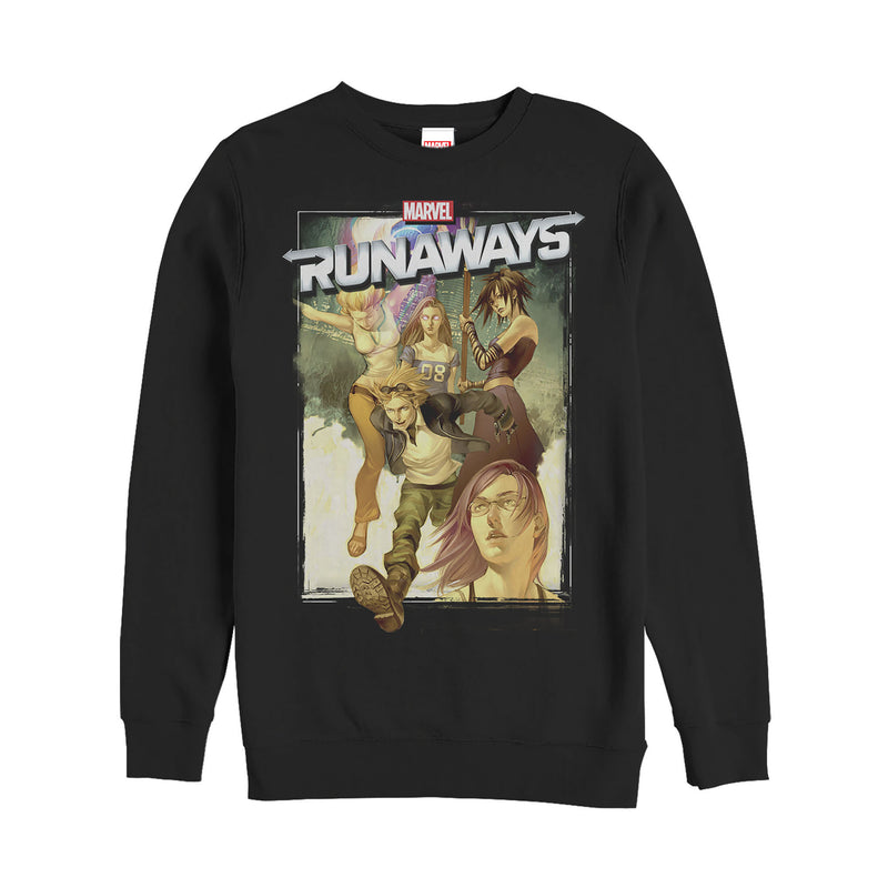 Men's Marvel Runaways Watercolor Poster Sweatshirt