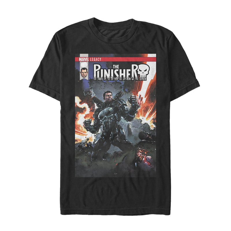 Men's Marvel Legacy Punisher Battle T-Shirt