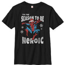 Boy's Marvel Christmas Spider-Man Heroic Season T-Shirt