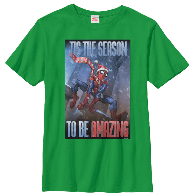 Boy's Marvel Amazing Santa Spider-Man T-Shirt