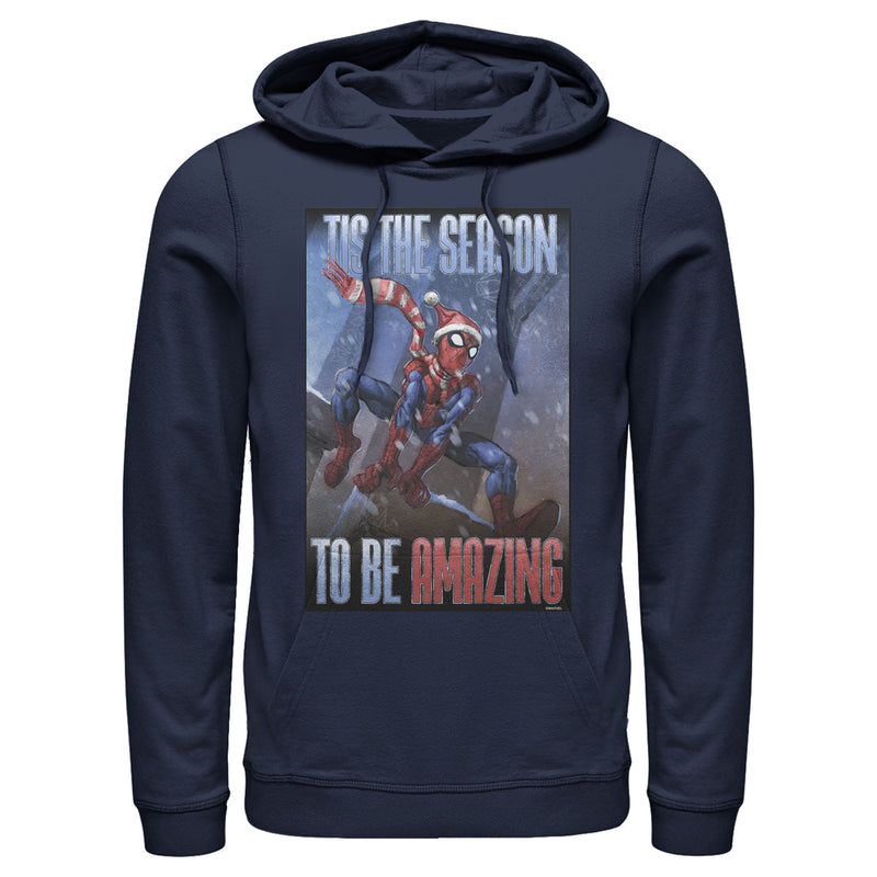 Men's Marvel Spider-Man 'Tis The Season To Be Amazing Pull Over Hoodie